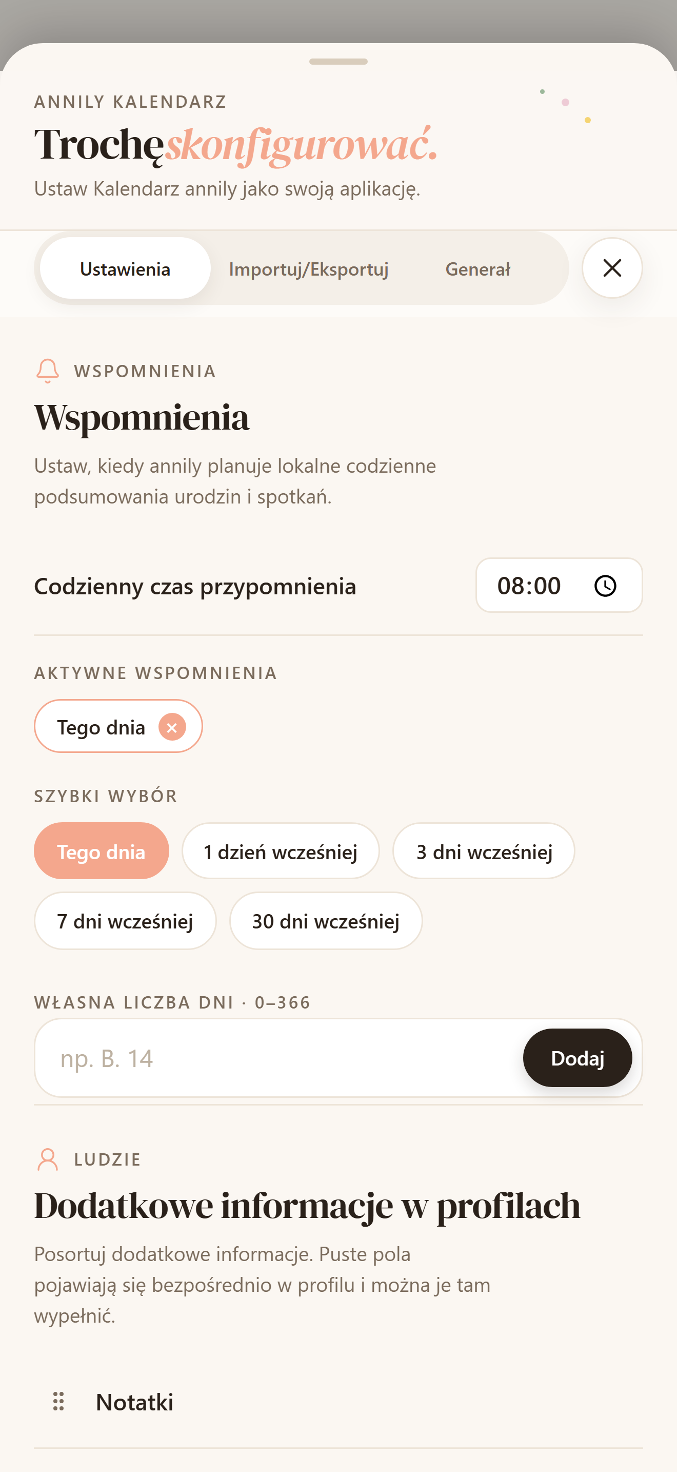 Przejrzyste ustawienia na pierwszy rzut oka
